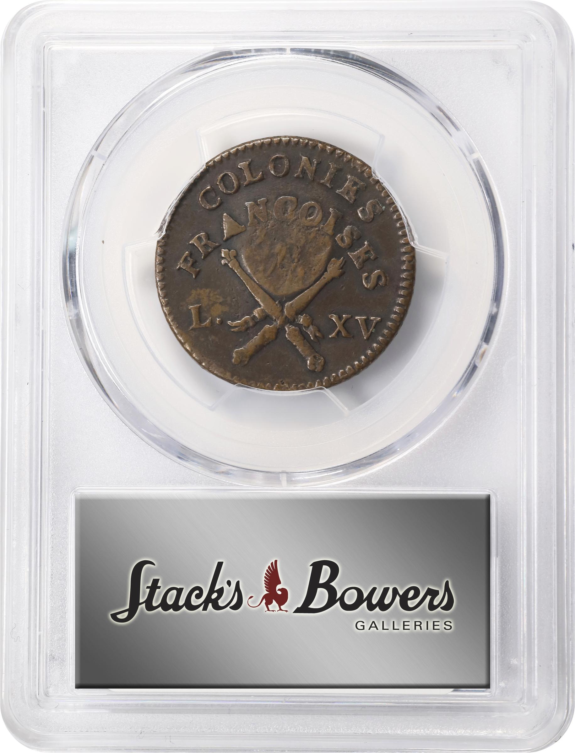 image for: 1767-A (1793) Sou. Paris Mint. Breen-701. RF Counterstamp. EF-45, Countermark EF Details (PCGS).