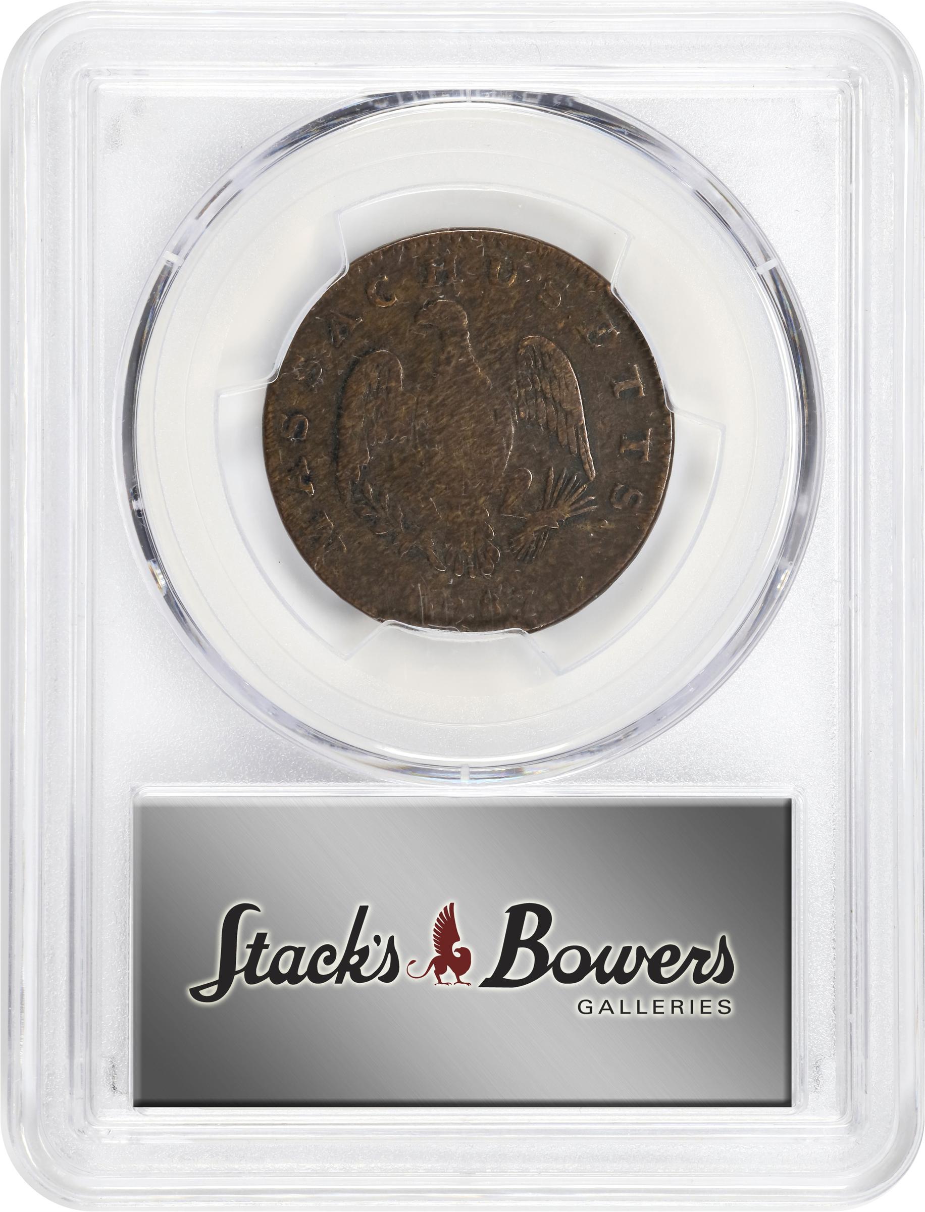 image for: 1787 Massachusetts Cent. Ryder 2b-G, W-6080. Rarity-6+. Arrows in Left Talon. Fine-15 (PCGS).