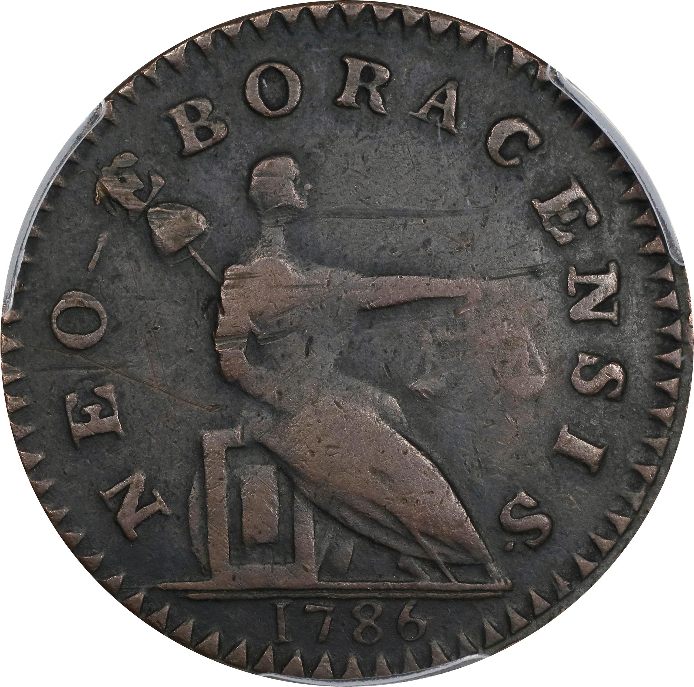 image for: 1786 Non Vi Virtute Vici Copper. Small Head. Musante GW-7, Baker-13, W-5730. VF-35 (PCGS).
