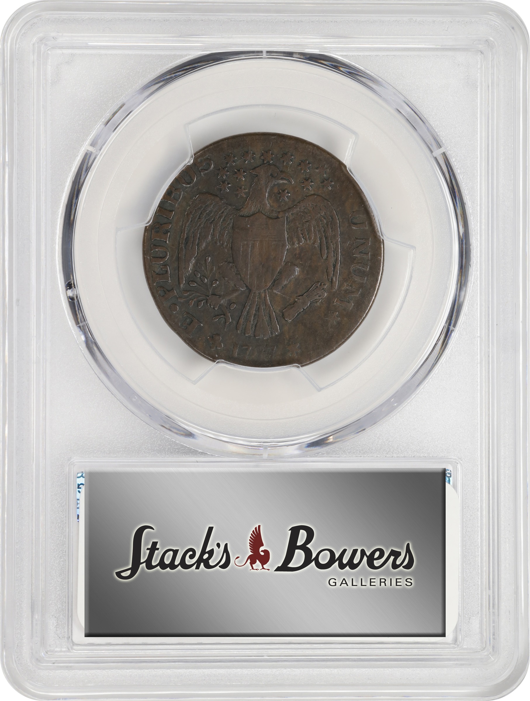 image for: 1787 Excelsior Copper. W-5785. Rarity-6. Eagle on Globe Facing Left. EF-40 (PCGS).