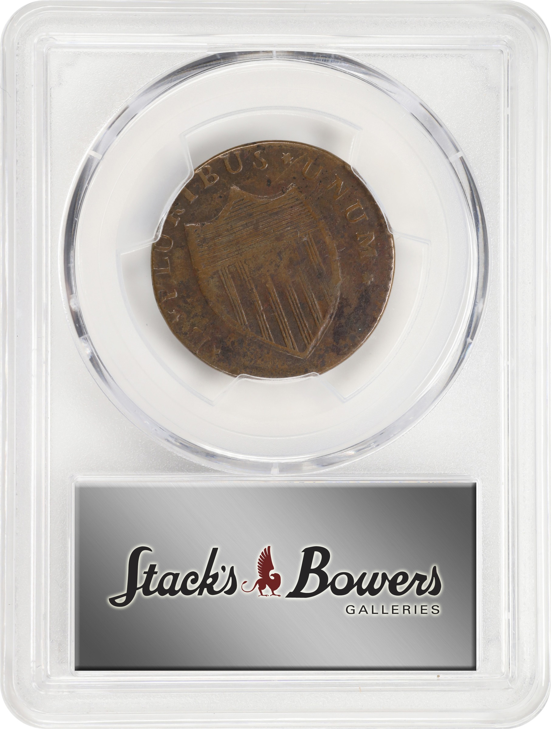 image for: 1786 New Jersey Copper. Maris 16-J, W-4835. Rarity-5+. Straight Plow Beam. VF-30 (PCGS).
