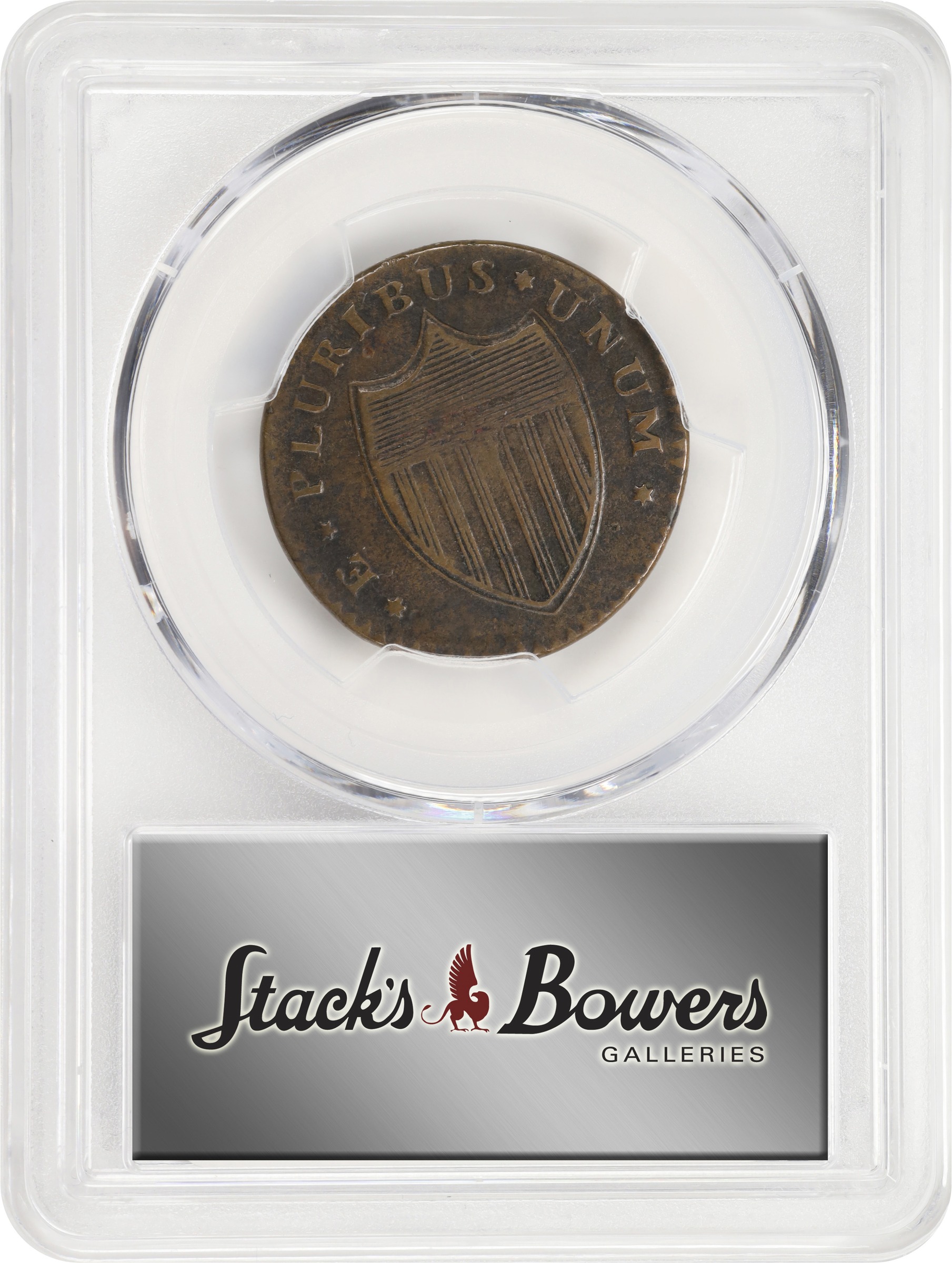 image for: 1786 New Jersey Copper. Maris 16-L, W-4840. Rarity-2. Straight Plow Beam, Protruding Tongue. VF-30 (PCGS).