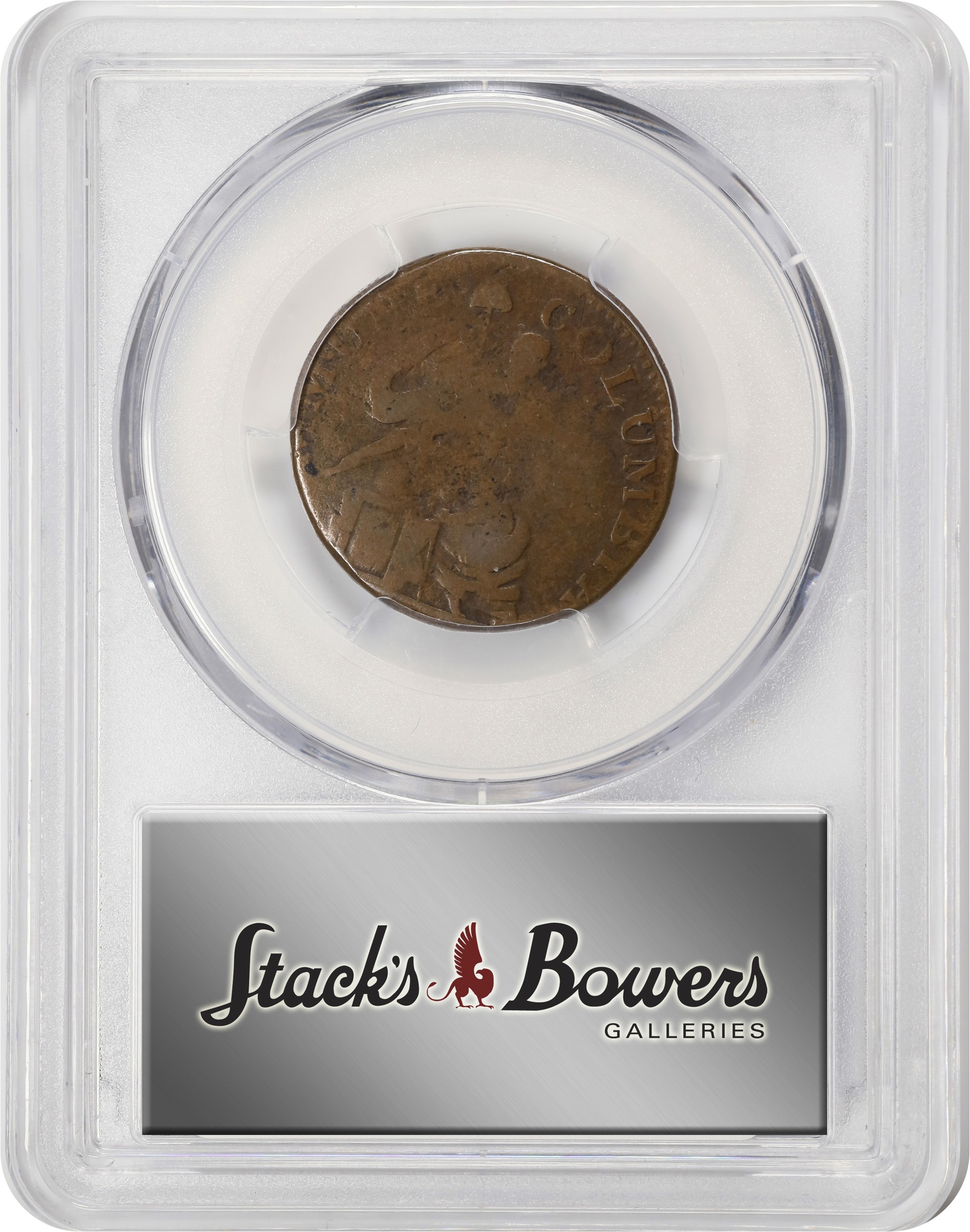 image for: 1785 Vermont Copper. RR-1, Bressett 26-Z, W-2250. Rarity-5. IMMUNE COLUMBIA. Good-4 (PCGS).