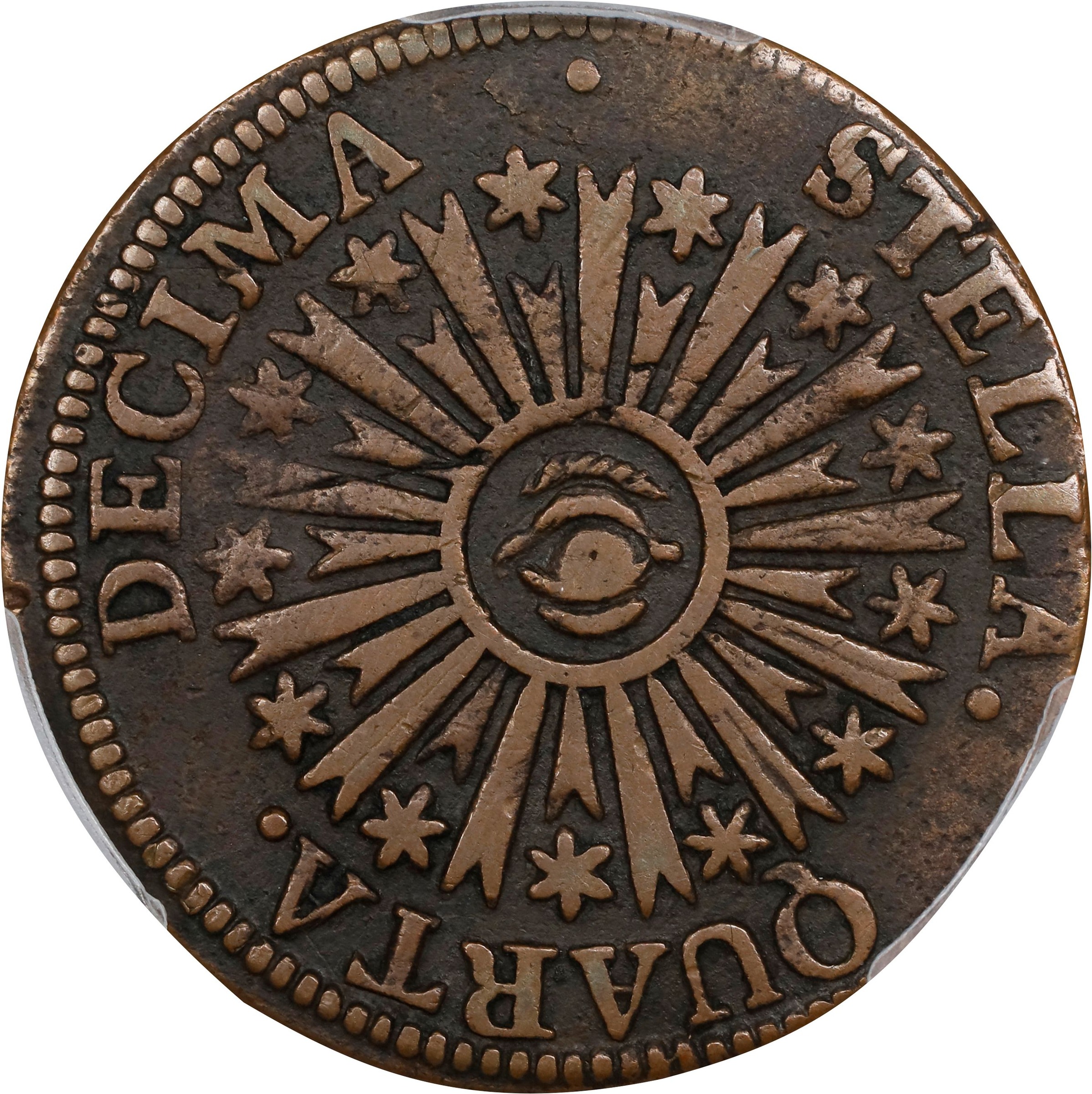 image for: 1785 Vermont Copper. Landscape. RR-4, Bressett 3-C, W-2015. Rarity-4. VERMONTIS. EF-40 (PCGS).