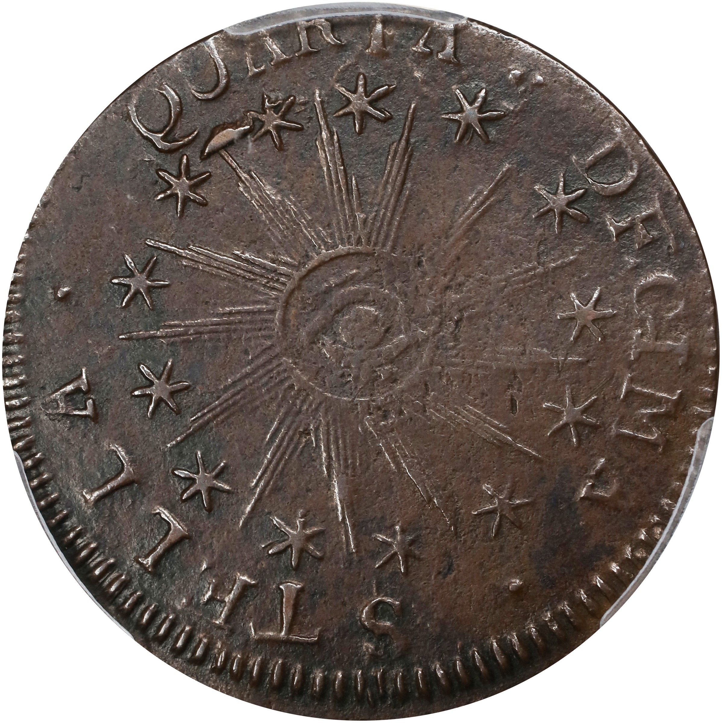 image for: 1786 Vermont Copper. Landscape. RR-6, Bressett 4-D, W-2020. Rarity-2. VERMONTENSIUM. EF-40 (PCGS).