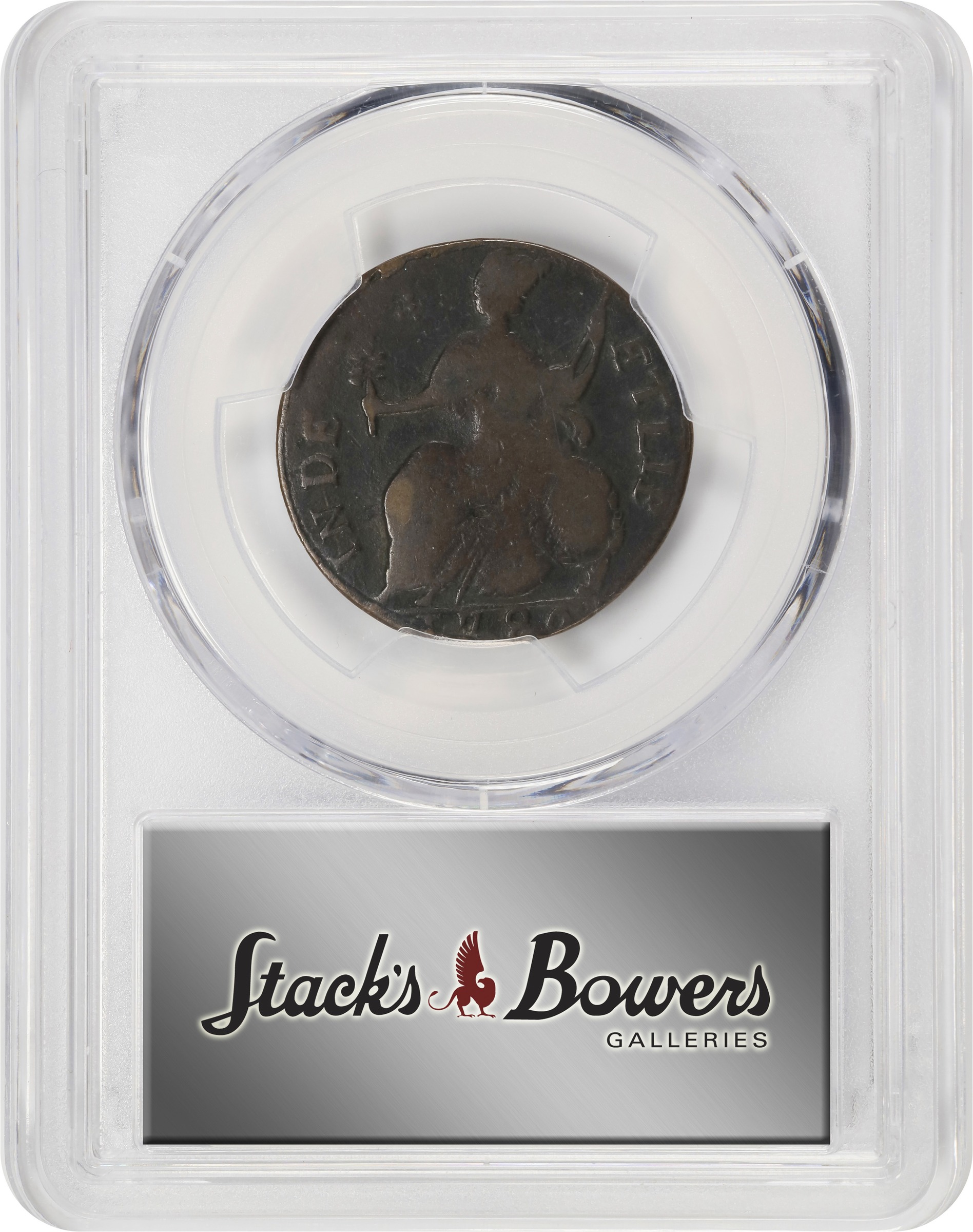 image for: 1786 Vermont Copper. RR-10, Bressett 8-G, W-2045. Rarity-4. Bust Left. Fine-12 (PCGS).