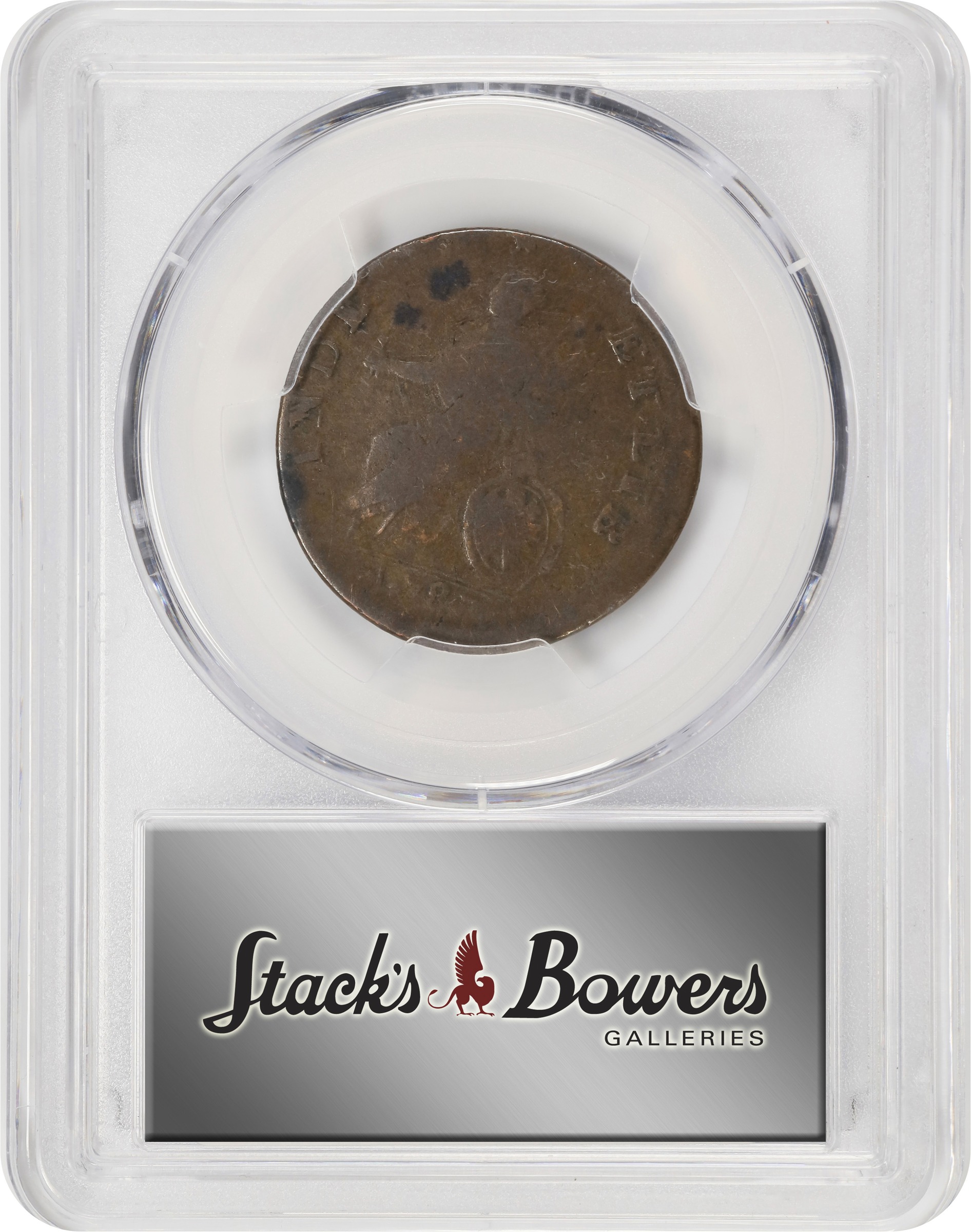 image for: 1787 Vermont Copper. RR-12, Bressett 11-K, W-2110. Rarity-3. Bust Right. Overstruck on a Nova Constellatio Copper. Fine-15 (PCGS).