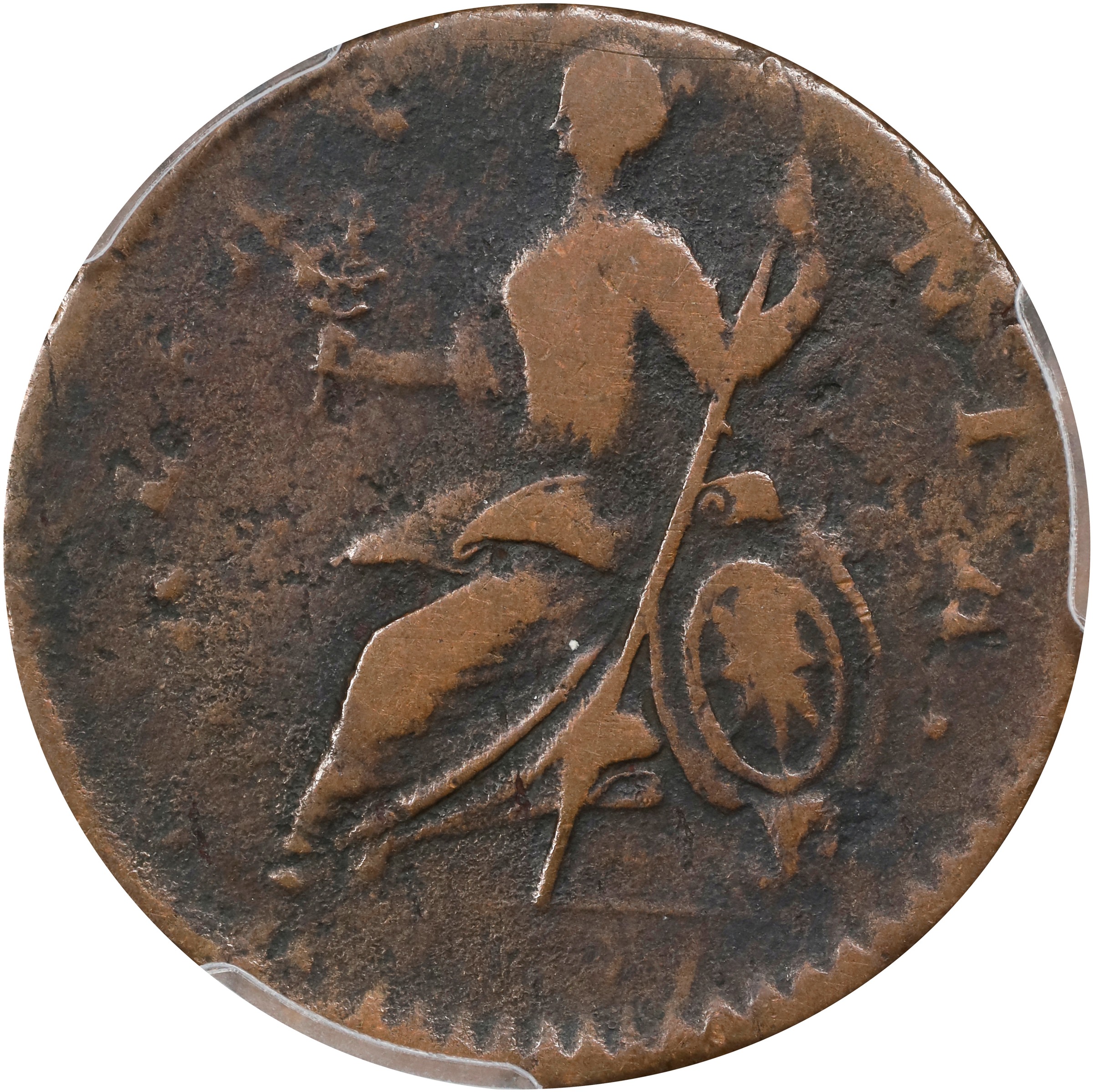 image for: 1787 Vermont Copper. RR-13, Bressett 17-V, W-2255. Rarity-1. BRITANNIA. VF-35 (PCGS).