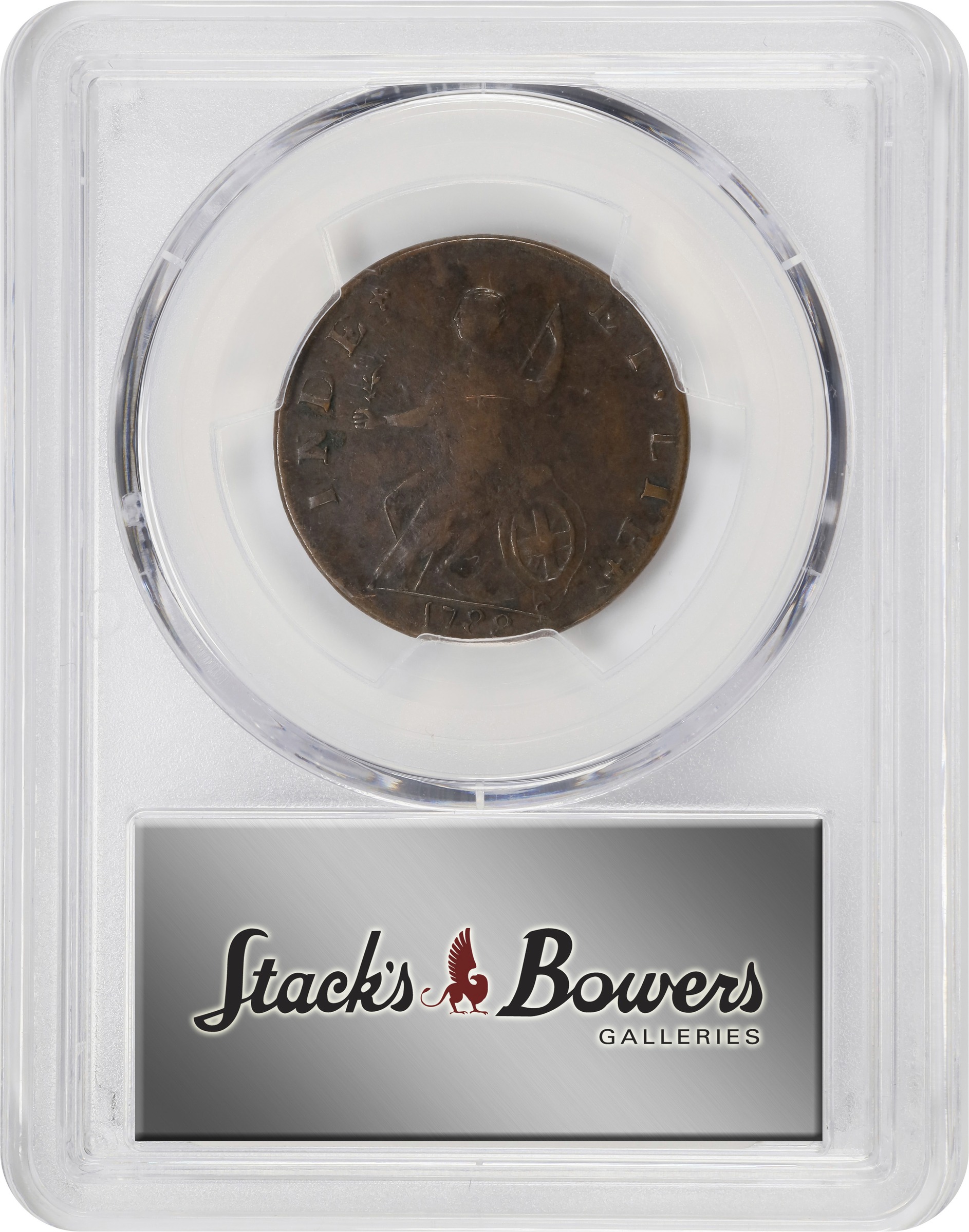 image for: 1788 Vermont Copper. RR-25, Bressett 16-U, W-2195. Rarity-2. Bust Right. EF-40 (PCGS).