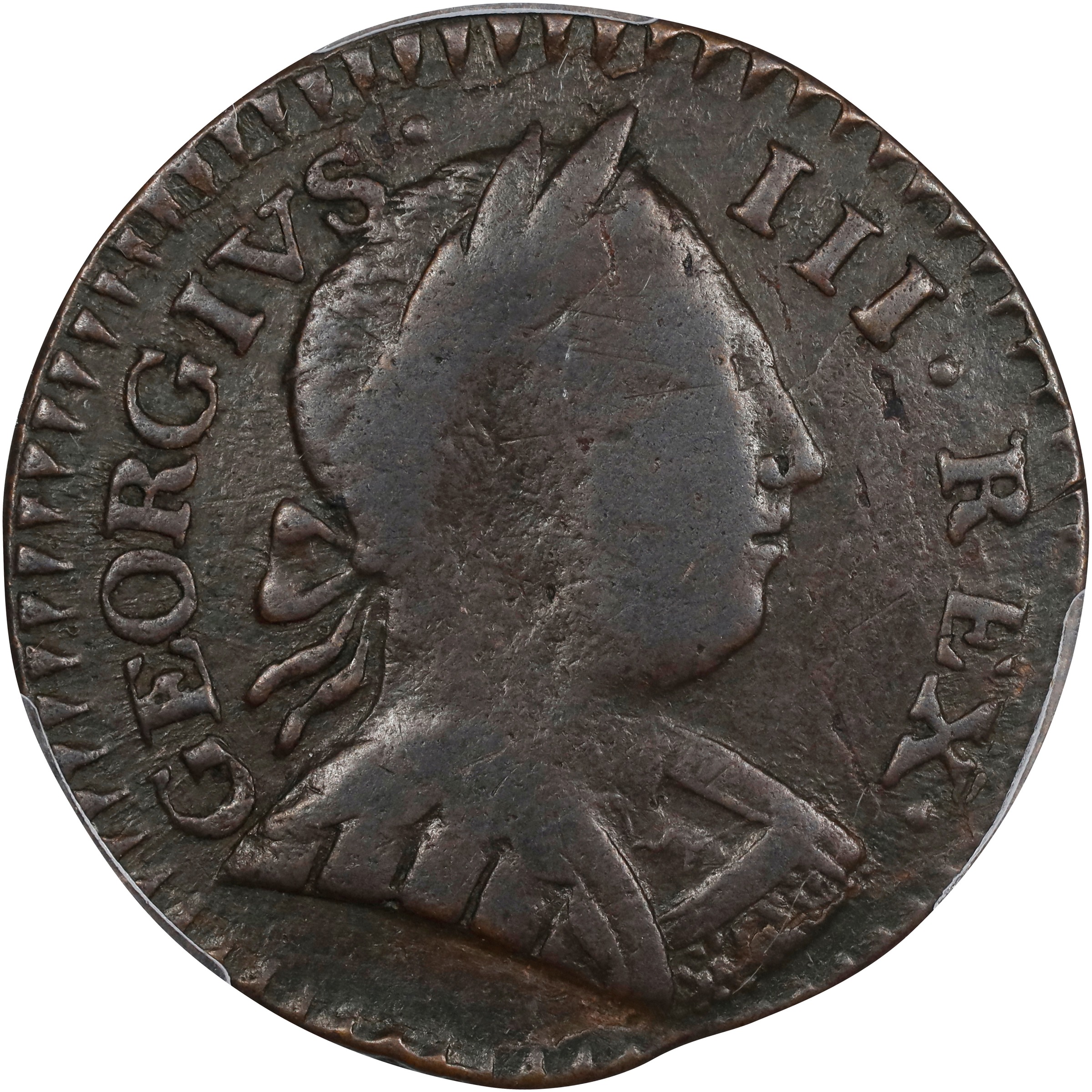 image for: 1788 Vermont Copper. RR-31, Bressett 24-U, Vlack 22-88VT, W-2260. Rarity-4. GEORGIVS III REX. Fine-15 (PCGS).