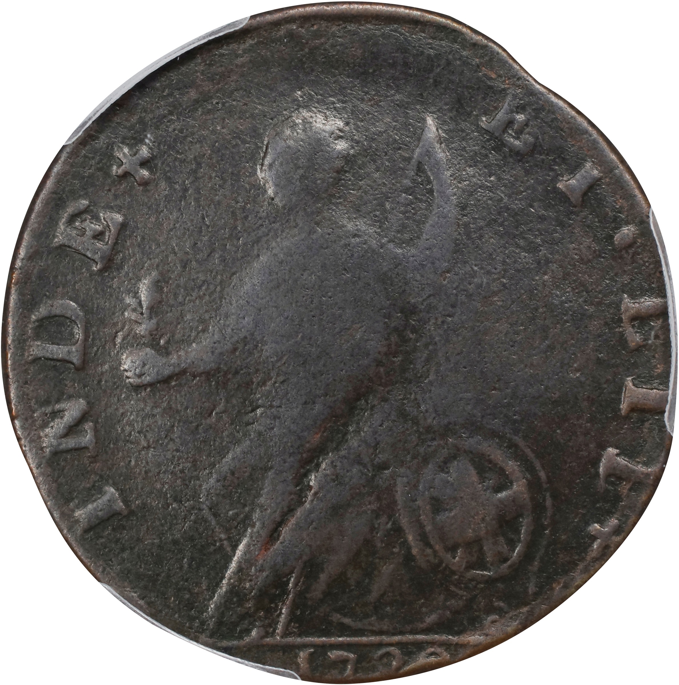 image for: 1788 Vermont Copper. RR-31, Bressett 24-U, Vlack 22-88VT, W-2260. Rarity-4. GEORGIVS III REX. Fine-15 (PCGS).