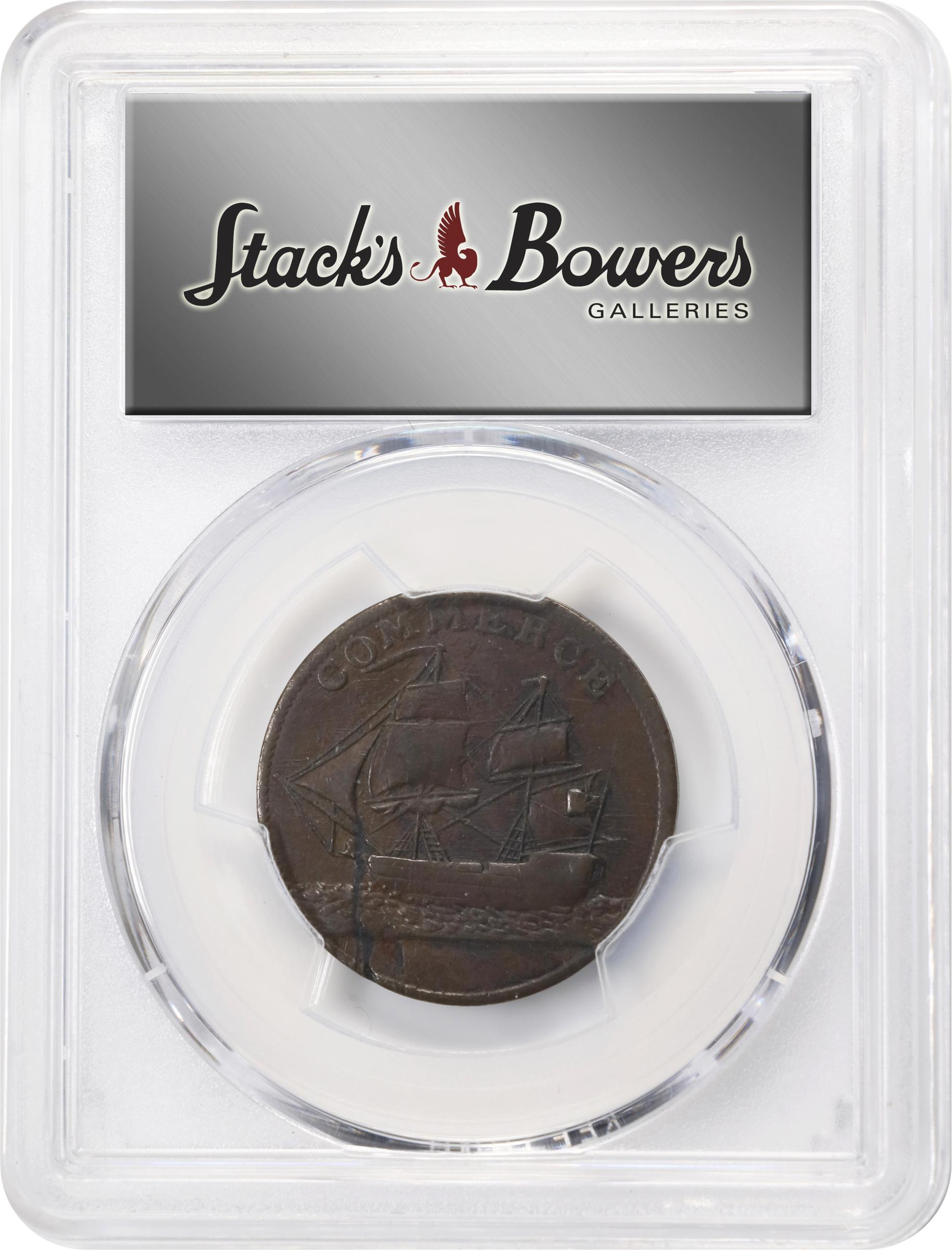 image for: "1781" (ca. 1820) North American Token. W-13980. Rarity-2. AU-50 (PCGS).