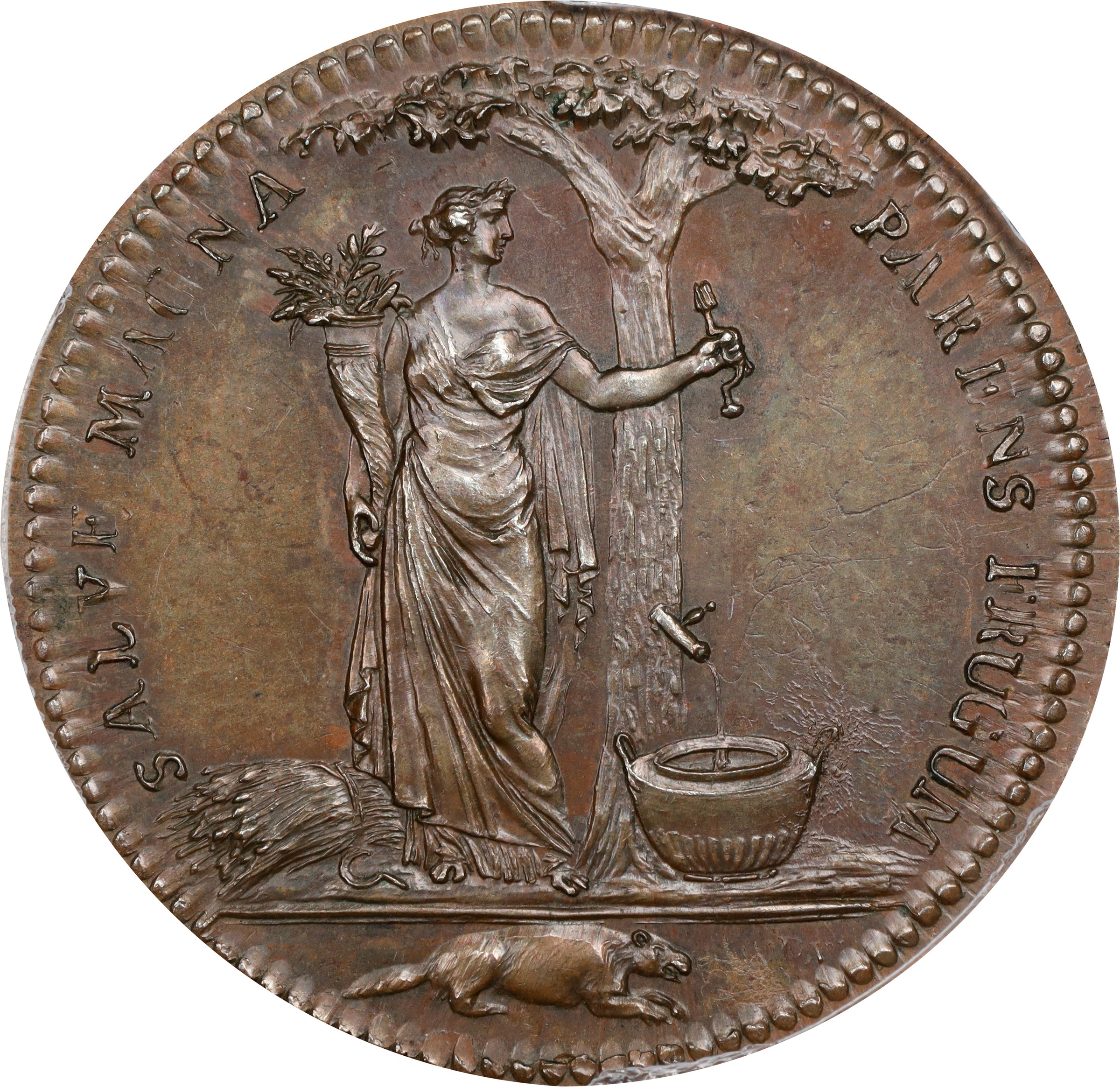 image for: 1796 Castorland Medal, or Jeton. Original. W-9110. Copper. Reeded Edge. MS-63 BN (PCGS).