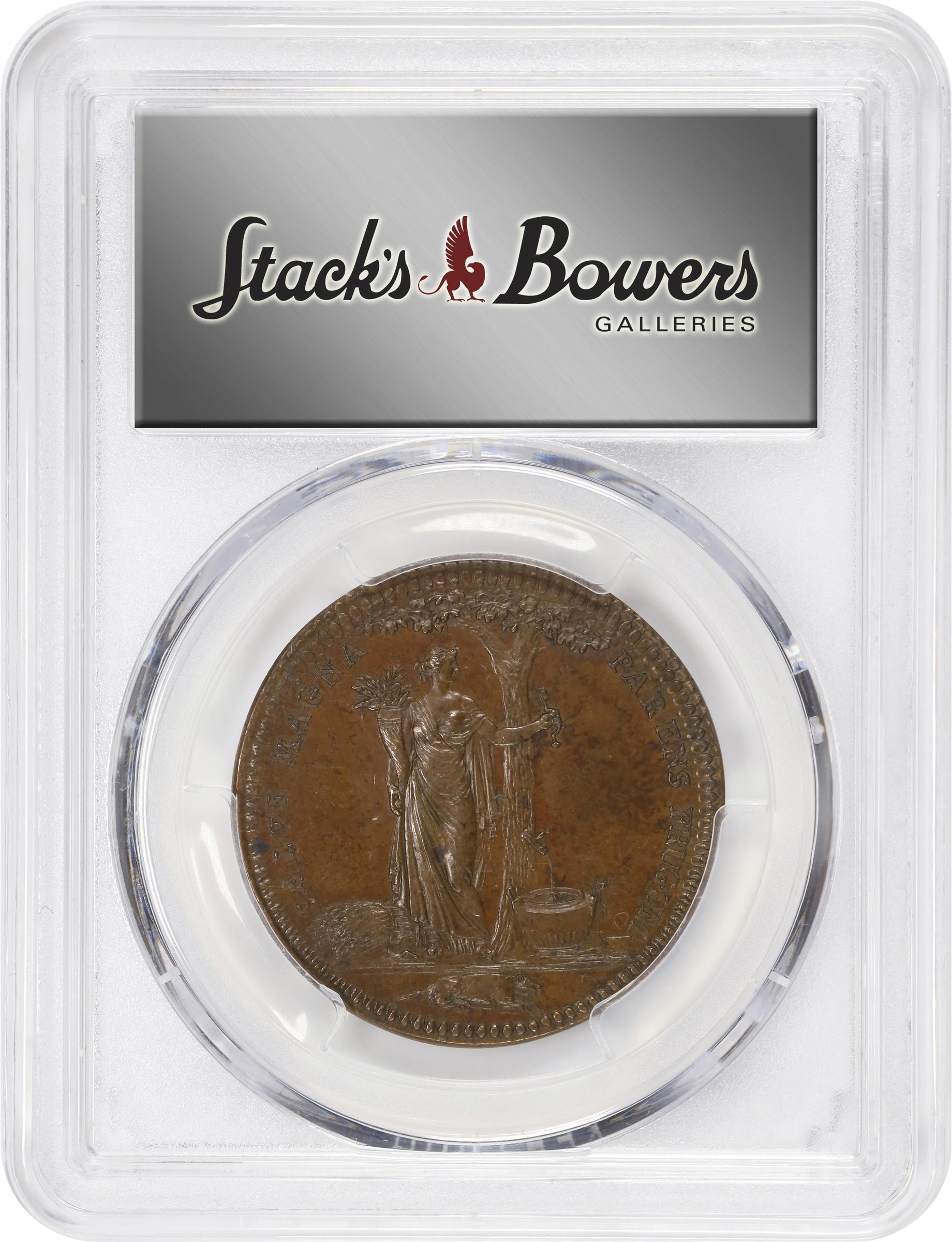 image for: 1796 Castorland Medal, or Jeton. Original. W-9115. Copper. Plain Edge. Thin Planchet. MS-63 BN (PCGS).