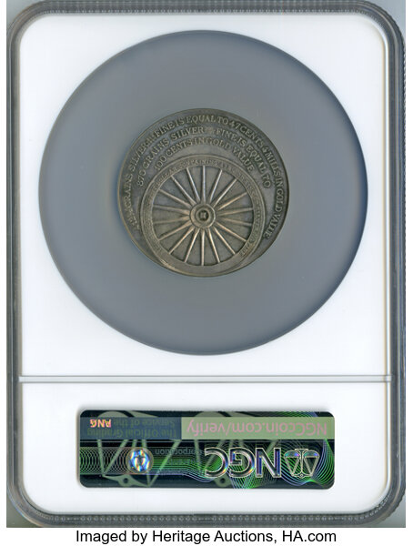 image for: 1900 Bryan Dollar, Gorham Mfg. Co., Silver, Zerbe-8, HK-782, Schornstein-10, R.7, MS64 NGC. Silver. 52 mm. Plain Edge. Farra...