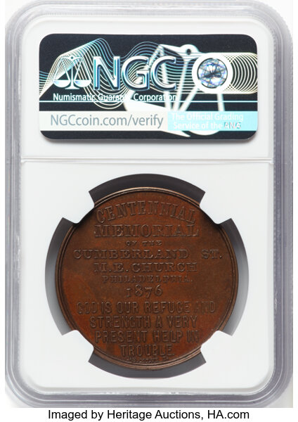 image for: 1876 U.S. Centennial Exposition, Liberty Bell, Bronze, MS63 Brown NGC. HK-34, Abler-2110, SH 2-36 CU, R.9. Incorrectly desig...