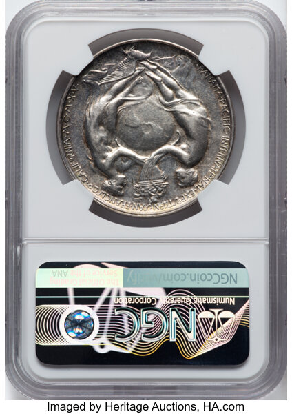 image for: 1915 Medal Panama-Pacific Exposition, Official Medal, Silver, HK-399, R.5, AU58 NGC. NGC Census: (14/128)....