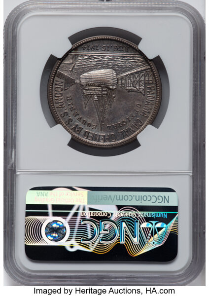 image for: 1915 Panama-California Exposition, Official Medal, Silver, HK-426, SH 19.1 S, R.5, MS62 NGC. NGC Census: (15/34)....