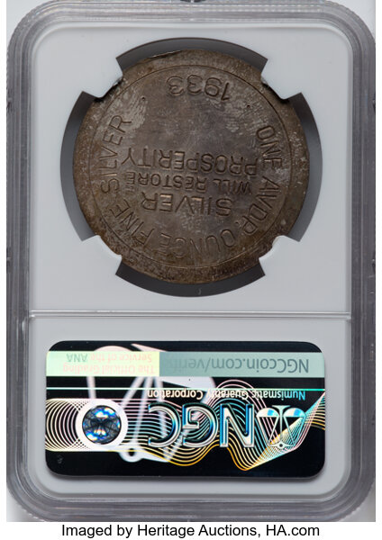 image for: 1933 Century of Progress Exposition, Colorado Dollar, Type II, Silver, HK-868, R.5, MS62 NGC. NGC Census: (20/14)....