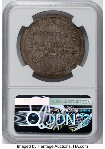 image for: 1933 Medal Century of Progress, Colorado Dollar, Type I, Silver, HK-867, R.6, MS62 NGC. NGC Census: (16/17)....