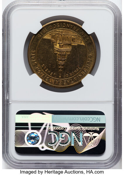 image for: 1915 Medal Panama-Pacific International Exposition, Tower of Jewels, HK-415a, SH 18-6 GP, R.6, MS64 Prooflike NGC. NGC Cens...