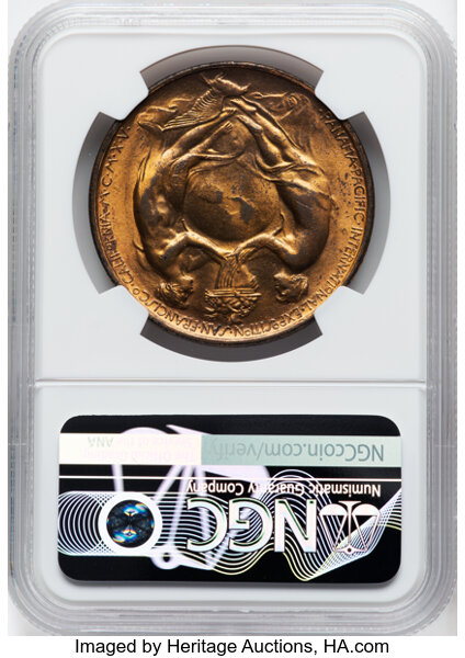 image for: 1915 Panama-Pacific Exposition, Official Medal, Bronze, MS64 Brown NGC. HK-400, Swoger-21c-b, SH 18.1 BB, R.4. NGC Census: (...
