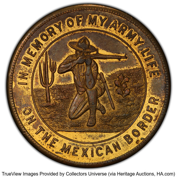 image for: (1917) Army Service on the Mexican Border MS62 PCGS. HK-893 Variety, Raymond-296. Bronze, 36 mm. Designated by PCGS as a Typ...