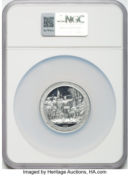image for: 1893 World's Columbian Exposition, 1892 Liberty Head, High Relief, Aluminum, HK-222, Eglit-51, R.5, MS67 Deep Prooflike NGC....