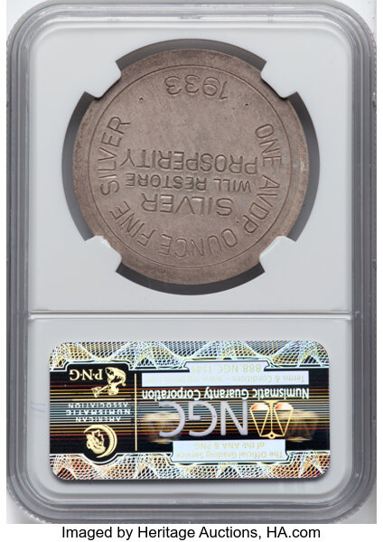 image for: 1933 Century of Progress Exposition, Colorado Dollar, Type II, HK-868, R.5, Silver, MS65 NGC. NGC Census: 1 in 65, 0 finer (...