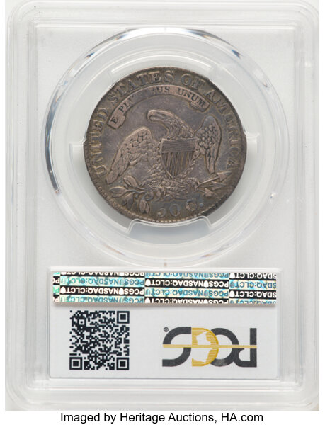 image for: 1833 50C O-110, R.1, VF30 PCGS.  CDN: $120 Whsle. Bid for NGC/PCGS VF30. Mintage 5,206,000.From the Mark George Collect...