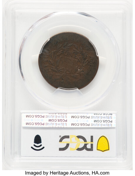 image for: 1795 1C Plain Edge, S-76b, B-4b, R.1, AG3 PCGS. CDN: $240 Whsle. Bid for NGC/PCGS AG3 . Mintage 501,500....