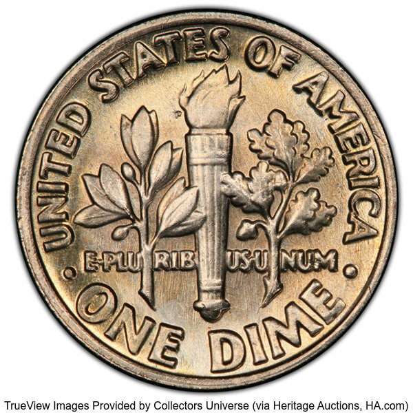 image for: 1982 10C No P, Strong Strike, FS-501, MS65 Full Bands PCGS.  CDN: $280 Whsle. Bid for NGC/PCGS MS65....