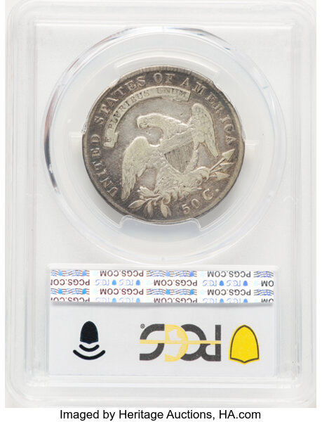 image for: 1835 50C O-106, R.1, Fine 12 PCGS. CDN: $70 Whsle. Bid for NGC/PCGS Fine 12. Mintage 5,352,006....