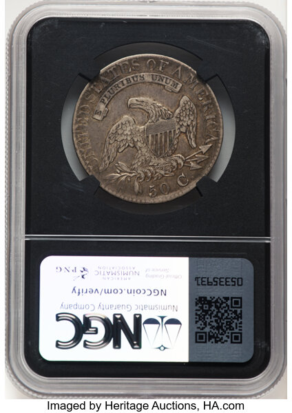 image for: 1826 50C O-117a, R.3, Extremely Fine 7.5  NGCX. Vault Box - Series 7.  Mintage 4,000,000....
