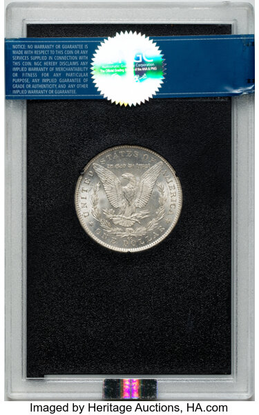 image for: 1891-CC $1 Spitting Eagle, VAM-3, GSA, MS61 NGC. CAC. A Top 100 Variety. CAC Population: (1/2). Mintage 1,618,000....