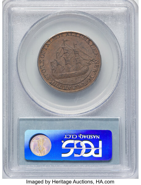image for: 1795 Talbot, Allum, & Lee Cent MS65 Brown PCGS. Fuld-1, W-8620, Rulau-E-NY-881, R.1. PCGS Population: (13/3)....