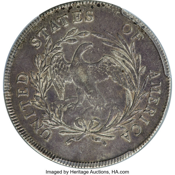 image for: 1797 $1 9x7 Stars, Small Letters, B-2, BB-72, R.4, VF35 PCGS....