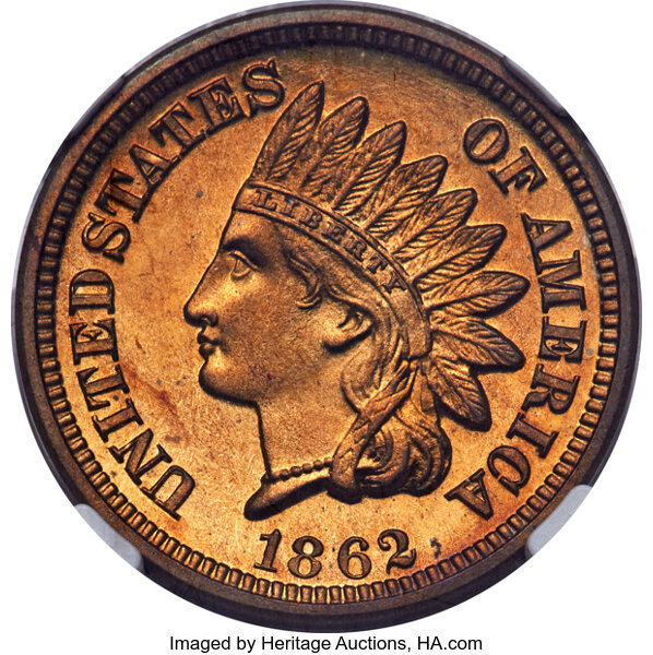 image for: 1862 1C PR67 Cameo NGC....