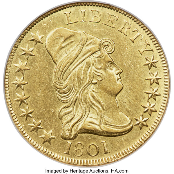 image for: 1801 $10 BD-2, R.2, MS61 NGC....