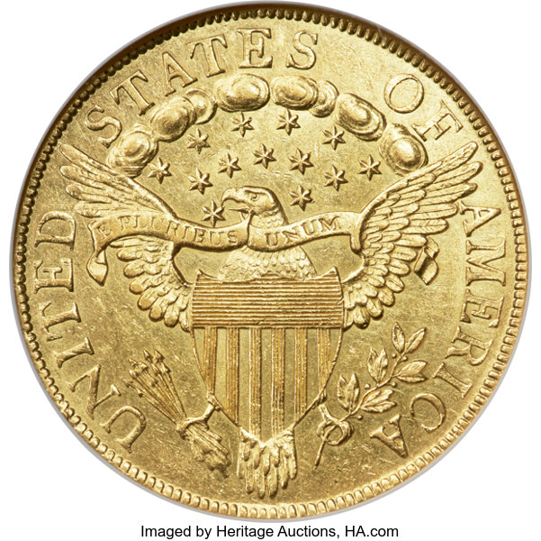 image for: 1801 $10 BD-2, R.2, MS61 NGC....