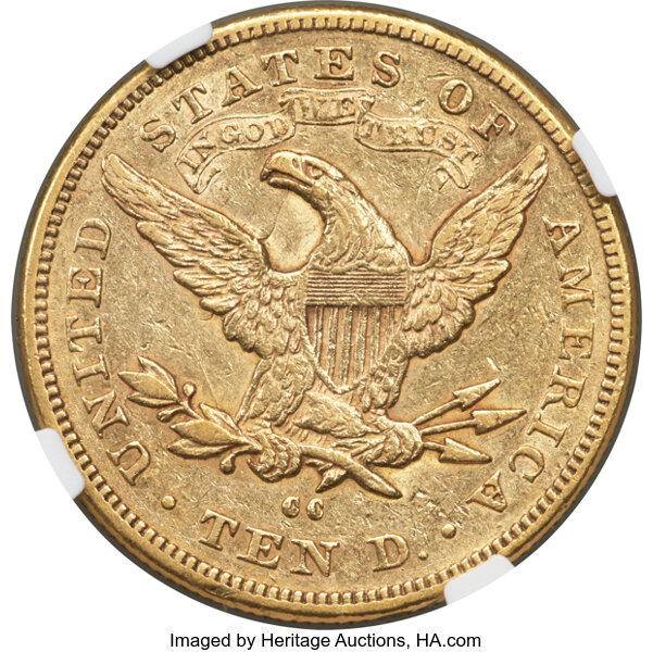 image for: 1878-CC $10 AU53 NGC. CAC. Winter 1-A....