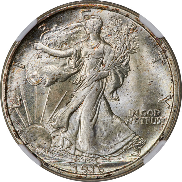 1941 S/S Walking Liberty Half Dollar Repunched Mintmark FS 501