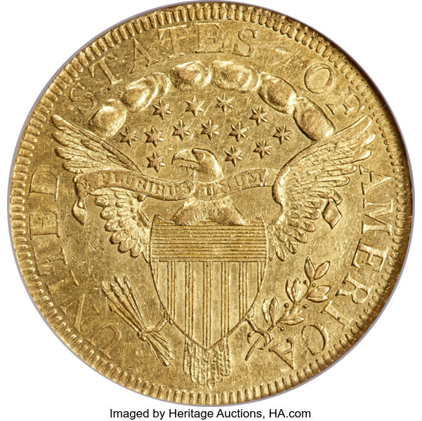 image for: 1797 $10 Large Eagle, BD-3, R.5, AU55 NGC....