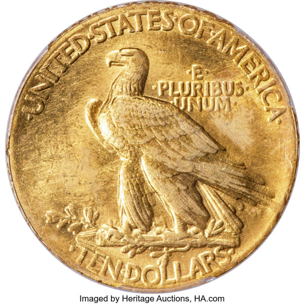 image for: 1907 $10 Wire Rim, Irregular Edge Stars, Judd-1901, Pollack-1995, High R.7, MS64 PCGS....