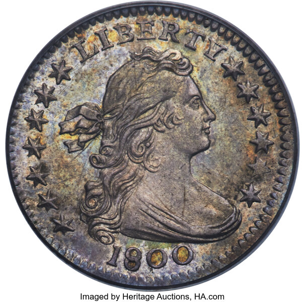image for: 1800 H10C V-1, LM-1, R.3, MS62 PCGS. CAC....