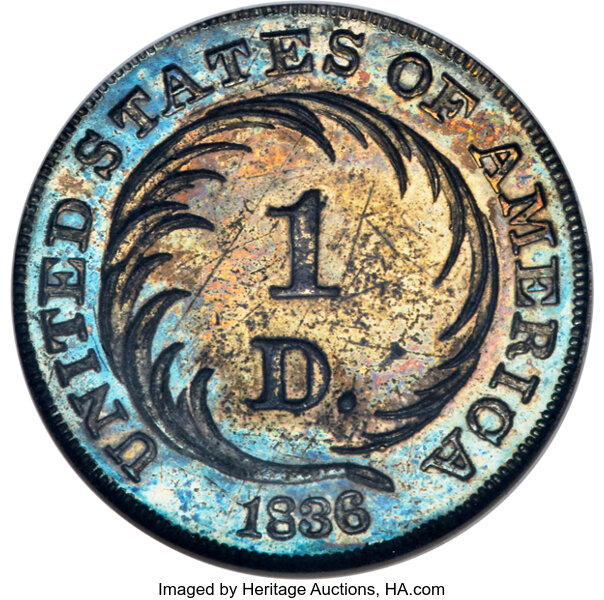 image for: 1836 PG$1 Gold Dollar, Judd-69, Pollock-72, High R.7, PR63 NGC....