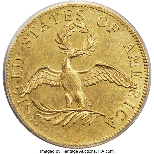 image for: 1795 $10 13 Leaves, BD-1, High R.3, AU58 PCGS....
