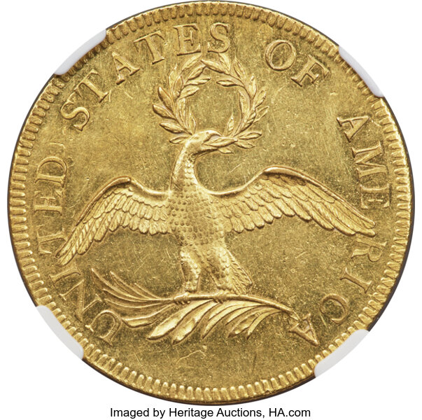 image for: 1795 $10 13 Leaves, BD-1, High R.3, MS61 NGC....