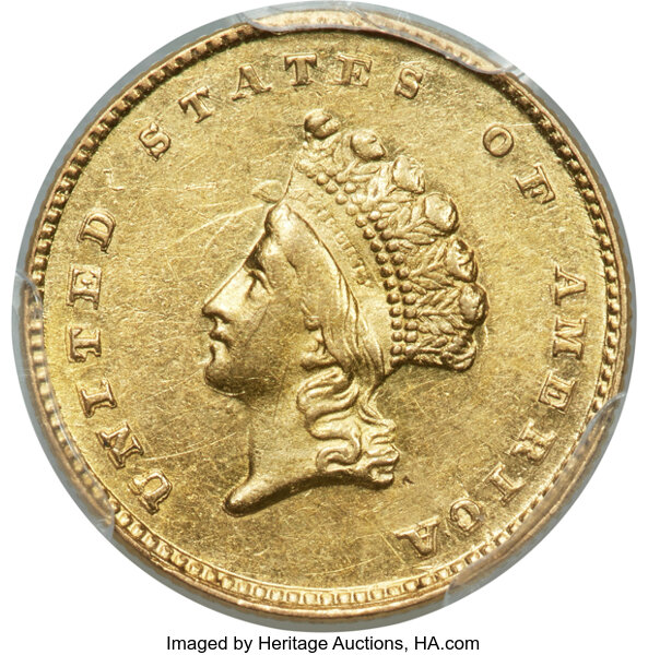 image for: 1855-D AU53 PCGS. Winter 7-I. ...