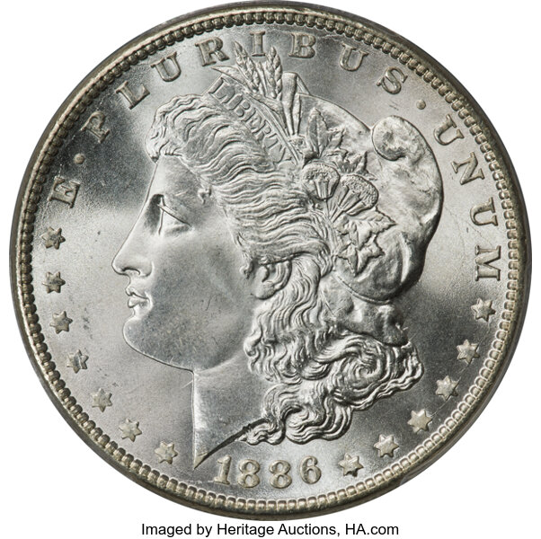 1886 $1 MS68 PCGS. CAC....